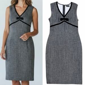 Rena Lange Tweed Wool Sheath Midi Dress